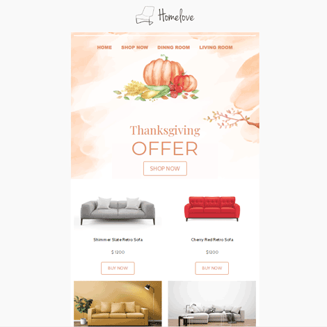 Happy Thanksgiving Furniture Offer